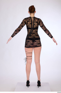 Lexi a-pose black high heels black lace mini dress dressed…